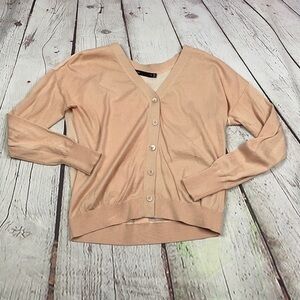 UEC Karen Millen Nude color cardigan with chiffon back 4